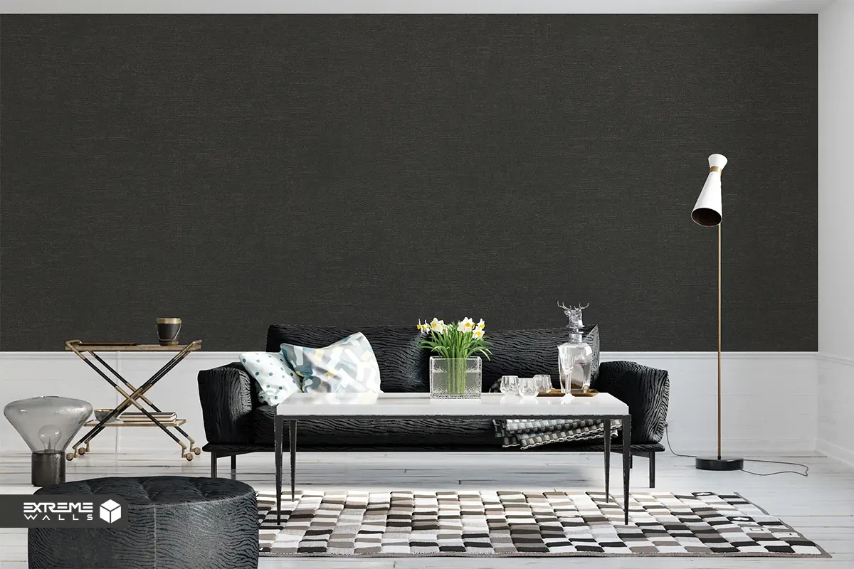 "دکوراسیون مشکی طلایی منزل: استفاده از دیوارهای مشکی مات و طلایی"