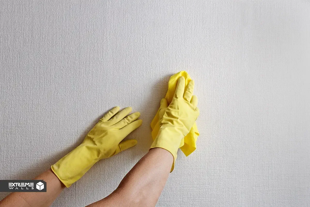 کاربردی ترین روش های ترمیم کاغذ دیواری پاره شده و آسیب دیده 31 پاک کردن در جهت عمودی درزهای کاغذ دیواری