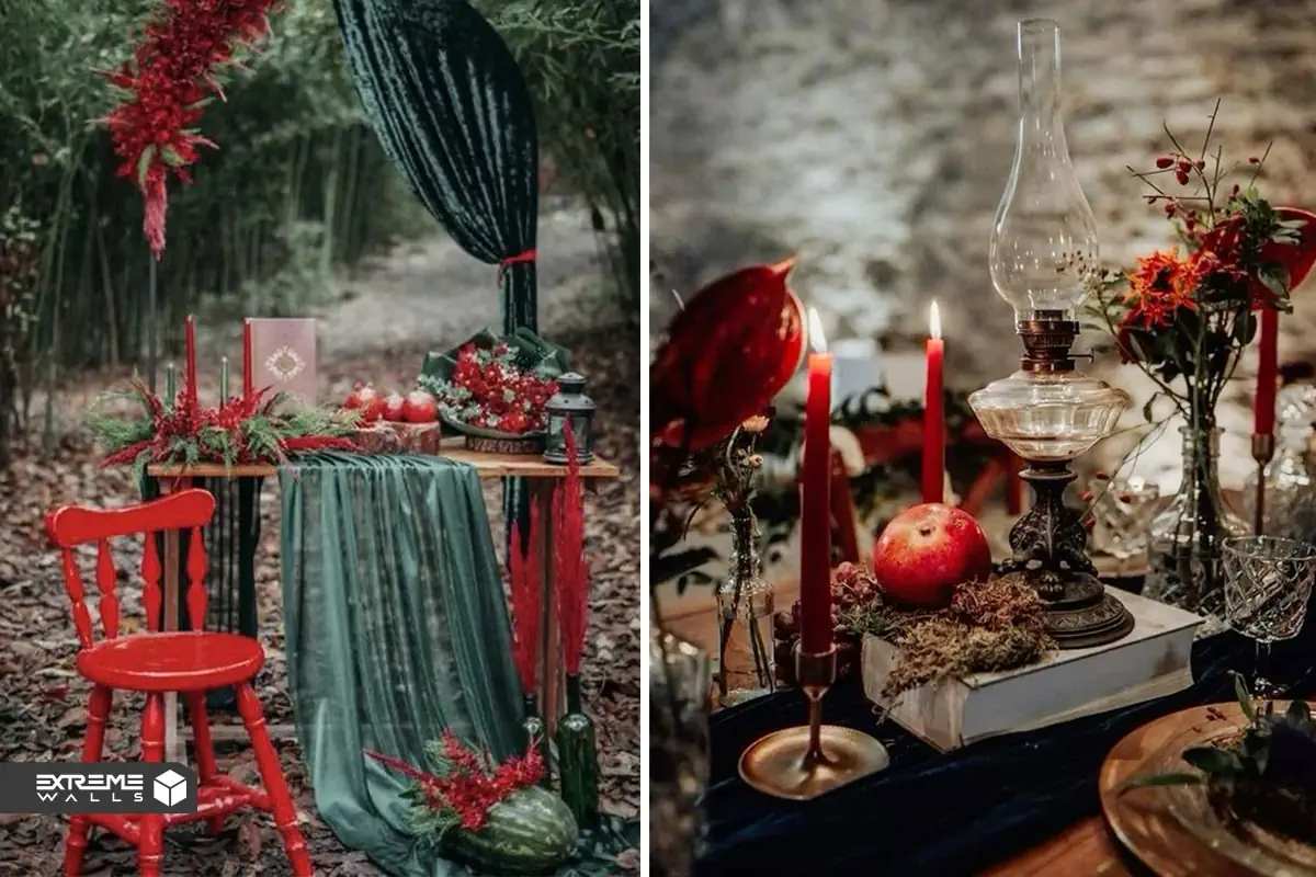 دیزاین یلدایی میز کافی شاپ