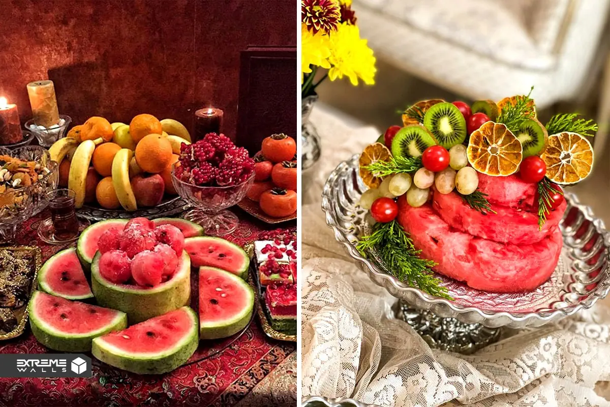 چیدمان هندوانه به صورت کیک