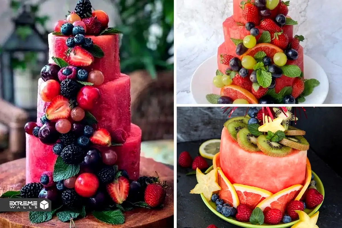 چیدمان هندوانه به صورت کیک