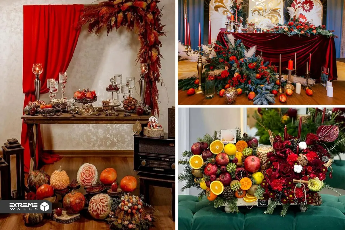 گل آرایی یلدایی منزل و کافی شاپ