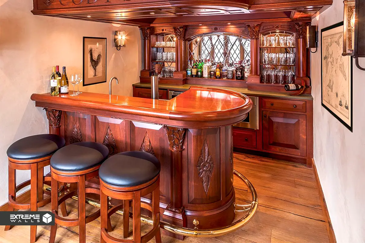 شیک ترین و جدیدترین میز بار پذیرایی لوکس و ترند 4 "میز بار لاکچری با طراحی کلاسیک، فضایی مجلل و زیبا ایجاد میکند."