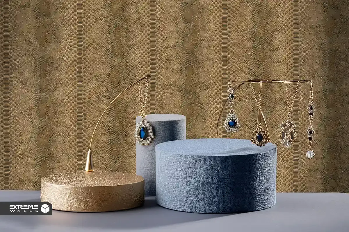5 نکته برای خرید کاغذ دیواری فروشگاه جواهرات + 10 مدل کاغذ دیواری مناسب مغازه طلا فروشی 16 کاغذ دیواری طرح چرم