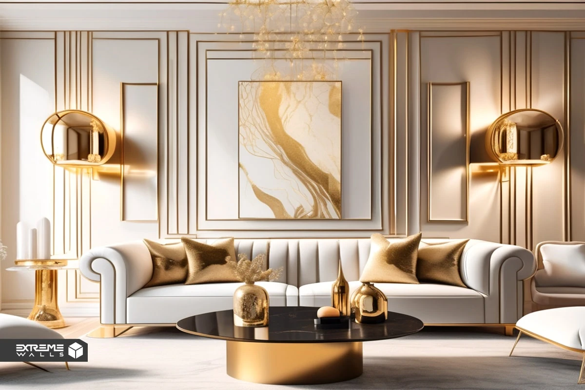 استفاده از رنگهای متالیک در دکوراسیون داخلی|طراحی لاکچری 21 "رنگهای متالیک در دکوراسیون داخلی؛ تاثیر بیشتر در فضاهای روشن و بزرگ"