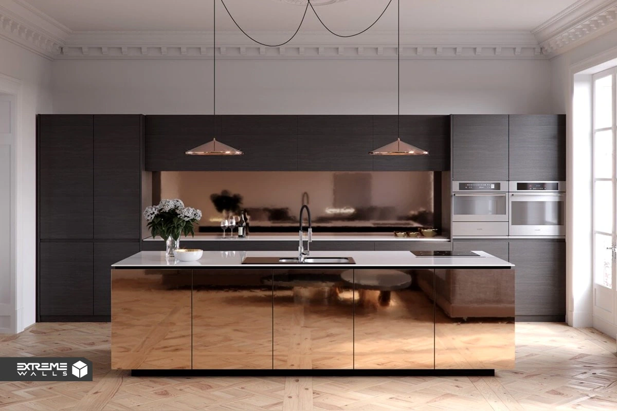 استفاده از رنگهای متالیک در دکوراسیون داخلی|طراحی لاکچری 22 "رنگهای متالیک در دکوراسیون داخلی؛ تعادل با رنگهای مات برای فضای زیبا"