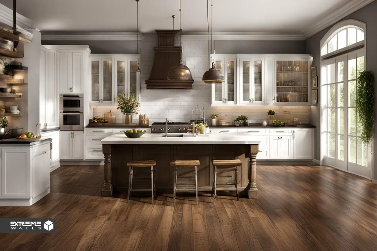 طراحی آشپزخانه با رنگ های قهوه ای موکا و نسکافه ای