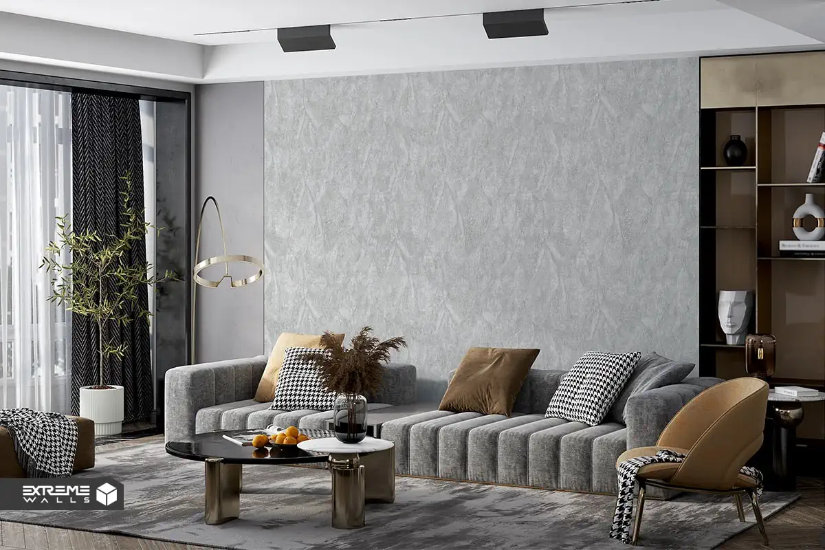 برای خونه کاغذ دیواری چه رنگی انتخاب کنیم؟راهنمای انتخاب رنگ 3 کاغذ دیواری نقره ای و خاکستری