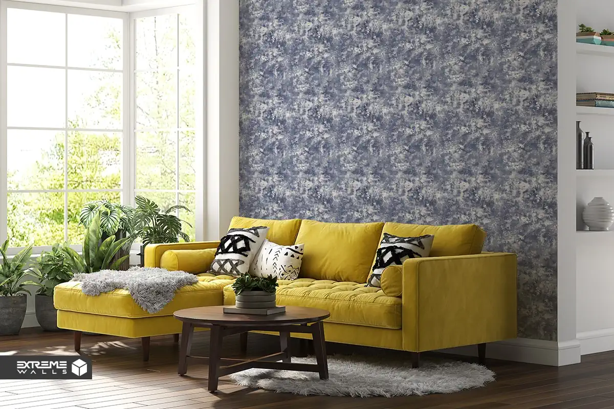 برای خونه کاغذ دیواری چه رنگی انتخاب کنیم؟راهنمای انتخاب رنگ 7 کاغذ دیواری آبی پُر رنگ