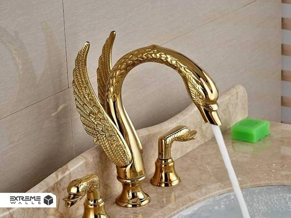 ترکیب رنگ طلایی و فیروزه ای در دکوراسیون داخلی