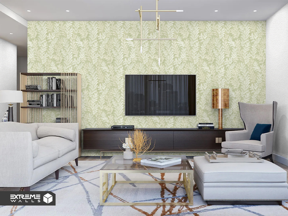 دکوراسیون پذیرایی با کاغذ دیواری