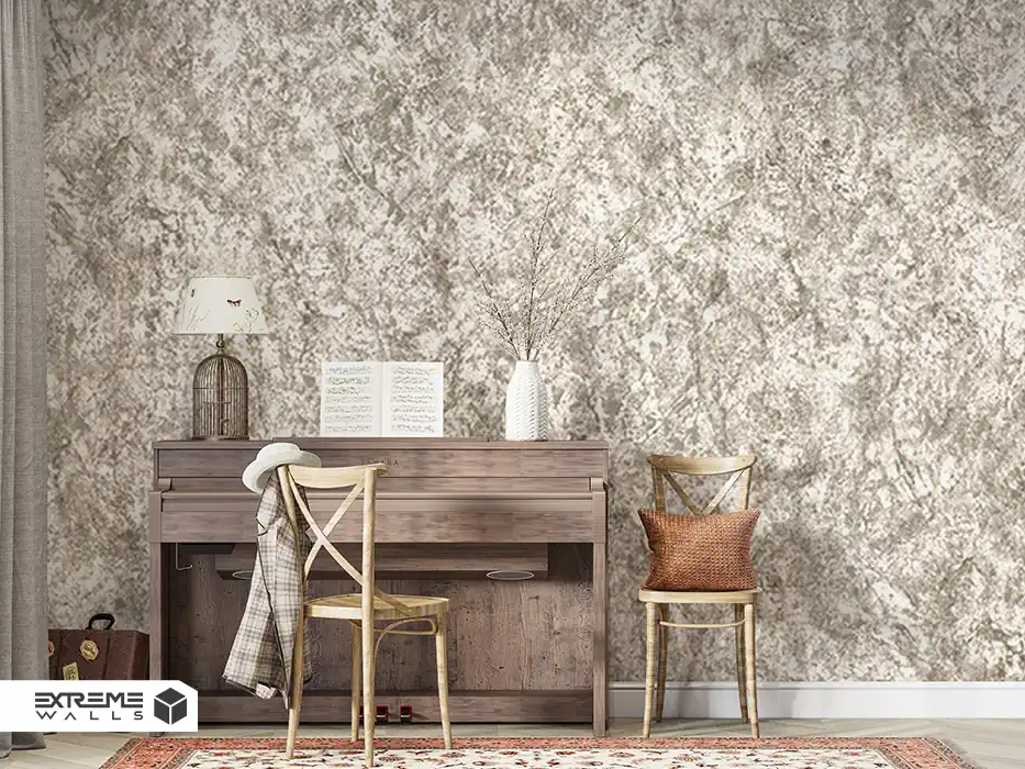 کاغذ دیواری طرح بتن قهوه ای