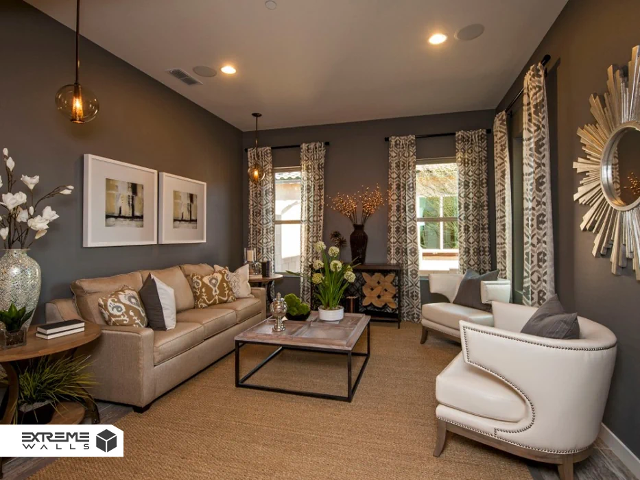 رنگ قهوه ای و خاکستری