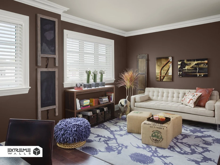 رنگ قهوه ای و سفید