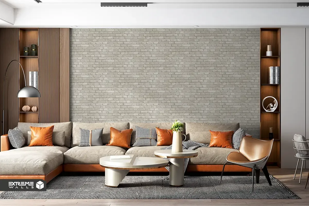 کاغذ دیواری طرح آجری