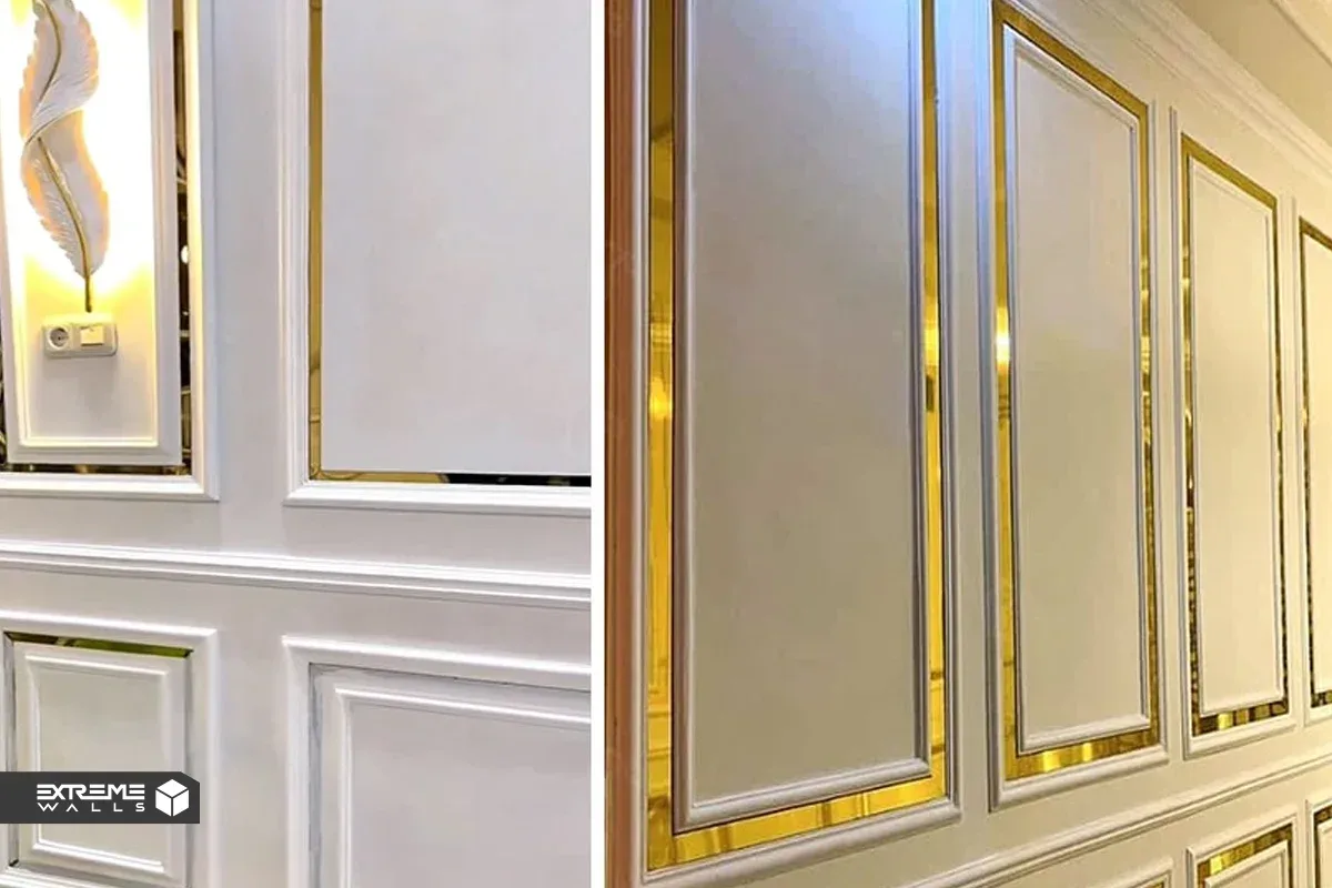 استفاده از نوار تزیینی مخصوص در گوشه‌های دیوار برای جلوگیری از بلند شدن لبه‌های کاغذ دیواری