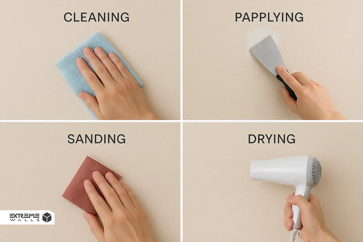 مراحل آماده سازی دیوار پیش از نصب کاغذ دیواری