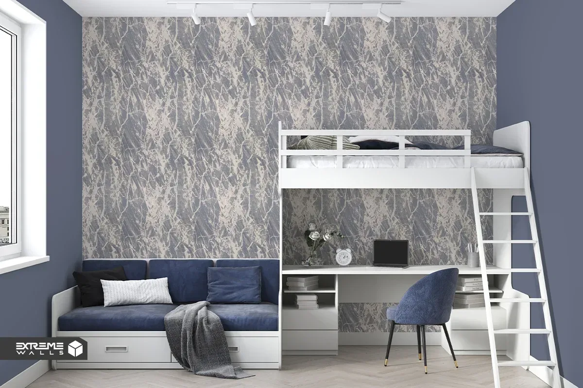 کاربرد لوازم چند منظوره در خانههای دانشجویی| راهکاری هوشمندانه برای زندگی بهتر 6 کاغذ دیواری طرح رگهدار آبی / خاکستری کد ۱۱۰۸۲ آلبوم کاغذ دیواری تیتانیوم