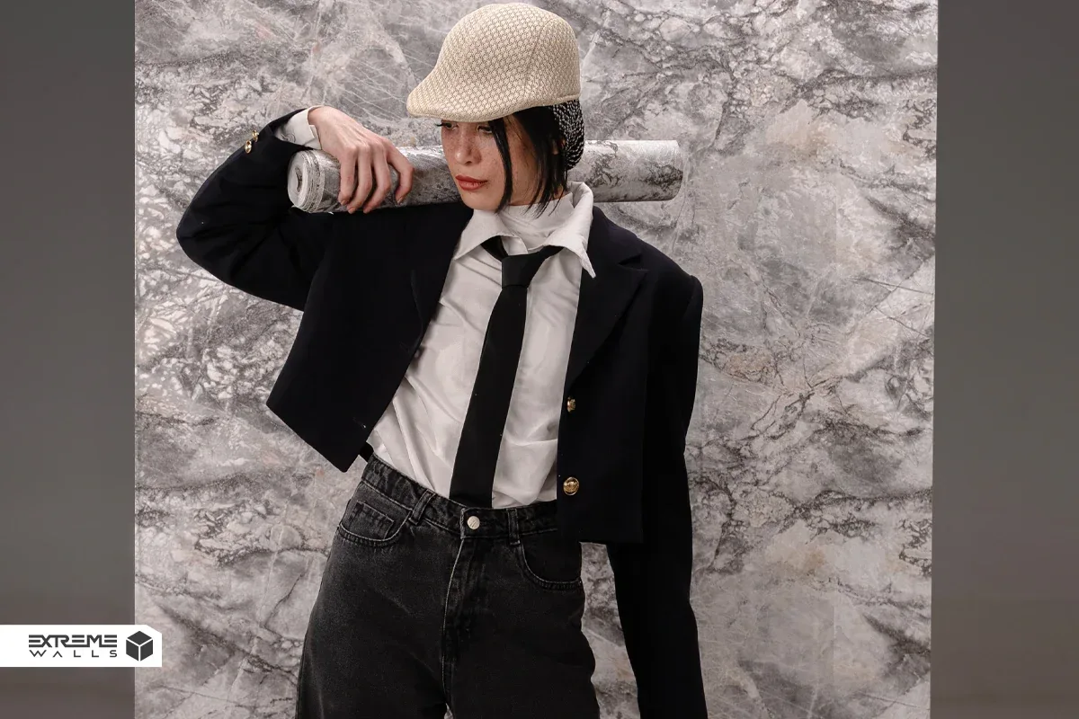 کاغذ دیواری یا گچکاری؟ بهترین راه پنهان کردن ترکهای عمیق دیوار 4 کاغذ دیواری اکستریم والز