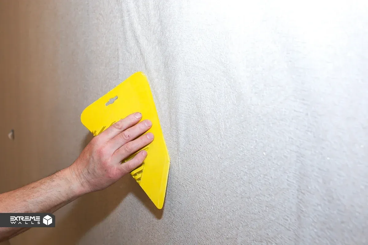 چرا بعضی کاغذ دیواریها بعد از چند ماه باد میکنند؟ راهحل رفع باد کردن کاغذ دیواری 2 رفع باد کردگی کاغذ دیواری