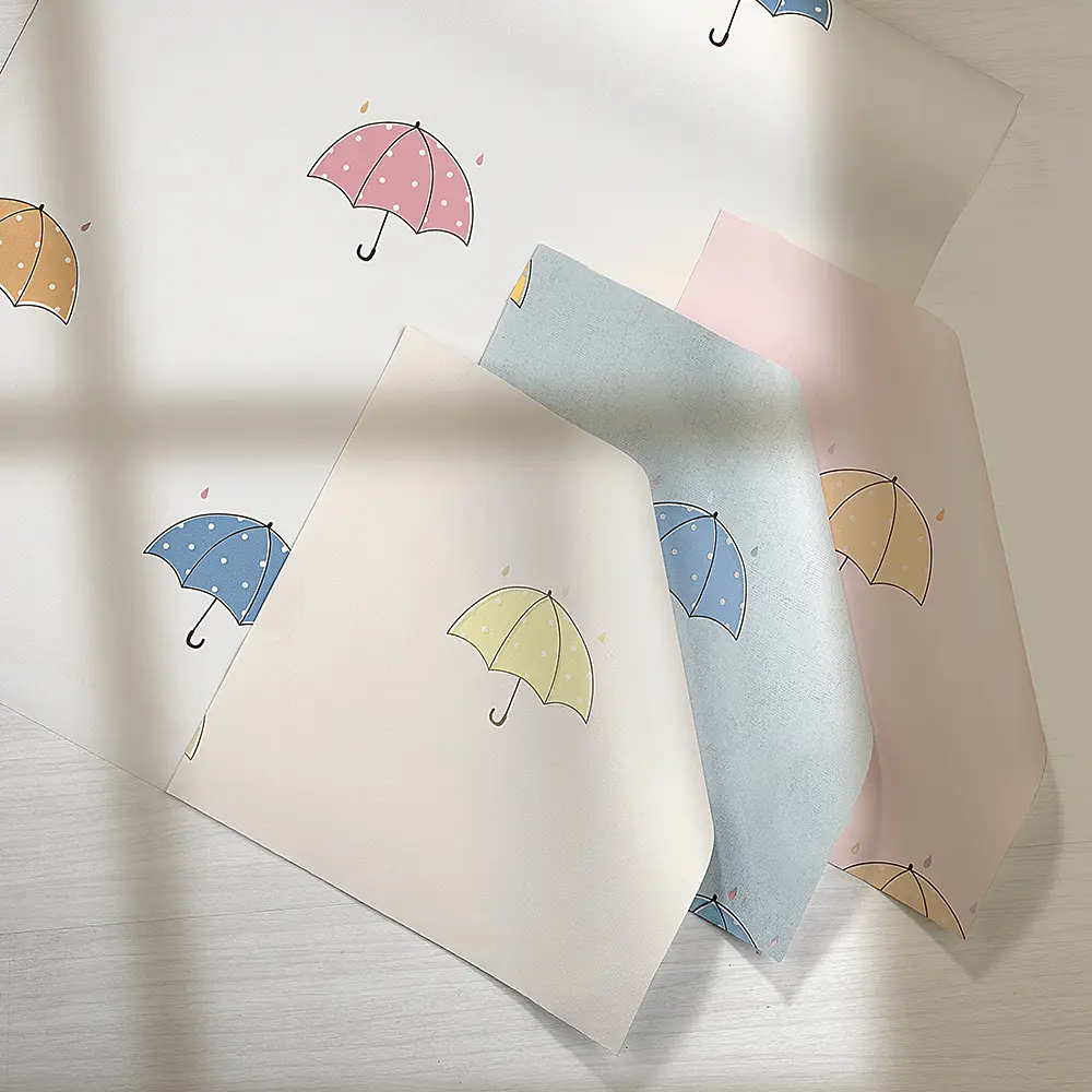 کاغذ دیواری کودک طرح چترهای رنگی | سفید کد 12008 7 کاغذ دیواری کودک طرح چترهای رنگی | سفید کد 12008 طرح ها