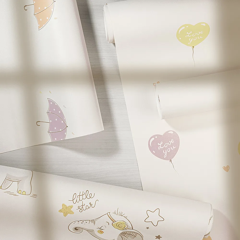 کاغذ دیواری کودک طرح چتر های رنگی کد 12012 9 کاغذ دیواری کودک طرح چتر های رنگی کد 12012 رول ها