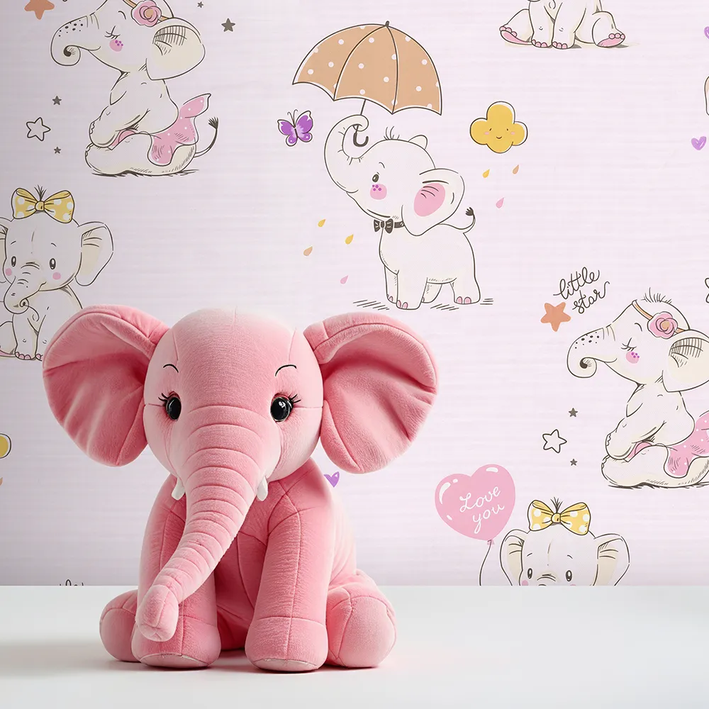 کاغذ دیواری کودک طرح فیل های کوچک | صورتی کد 12013 1 کاغذ دیواری کودک طرح فیل های کوچک | صورتی کد 12013 شاخص