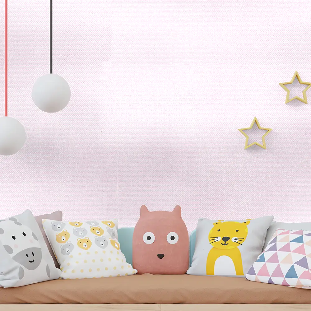 کاغذ دیواری کودک طرح ساده | صورتی کد 12014 3 کاغذ دیواری کودک طرح ساده | صورتی کد 12014 مبل