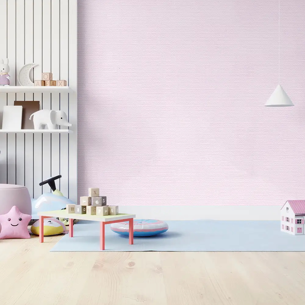 کاغذ دیواری کودک طرح ساده | صورتی کد 12014 4 کاغذ دیواری کودک طرح ساده | صورتی کد 12014 دکور