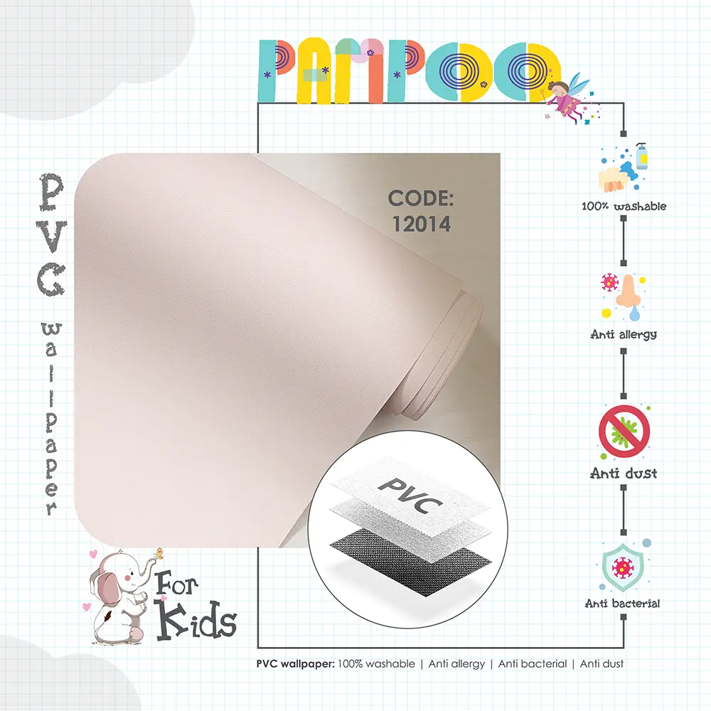 کاغذ دیواری کودک طرح ساده | صورتی کد 12014 12 کاغذ دیواری کودک طرح ساده | صورتی کد 12014 پوستر