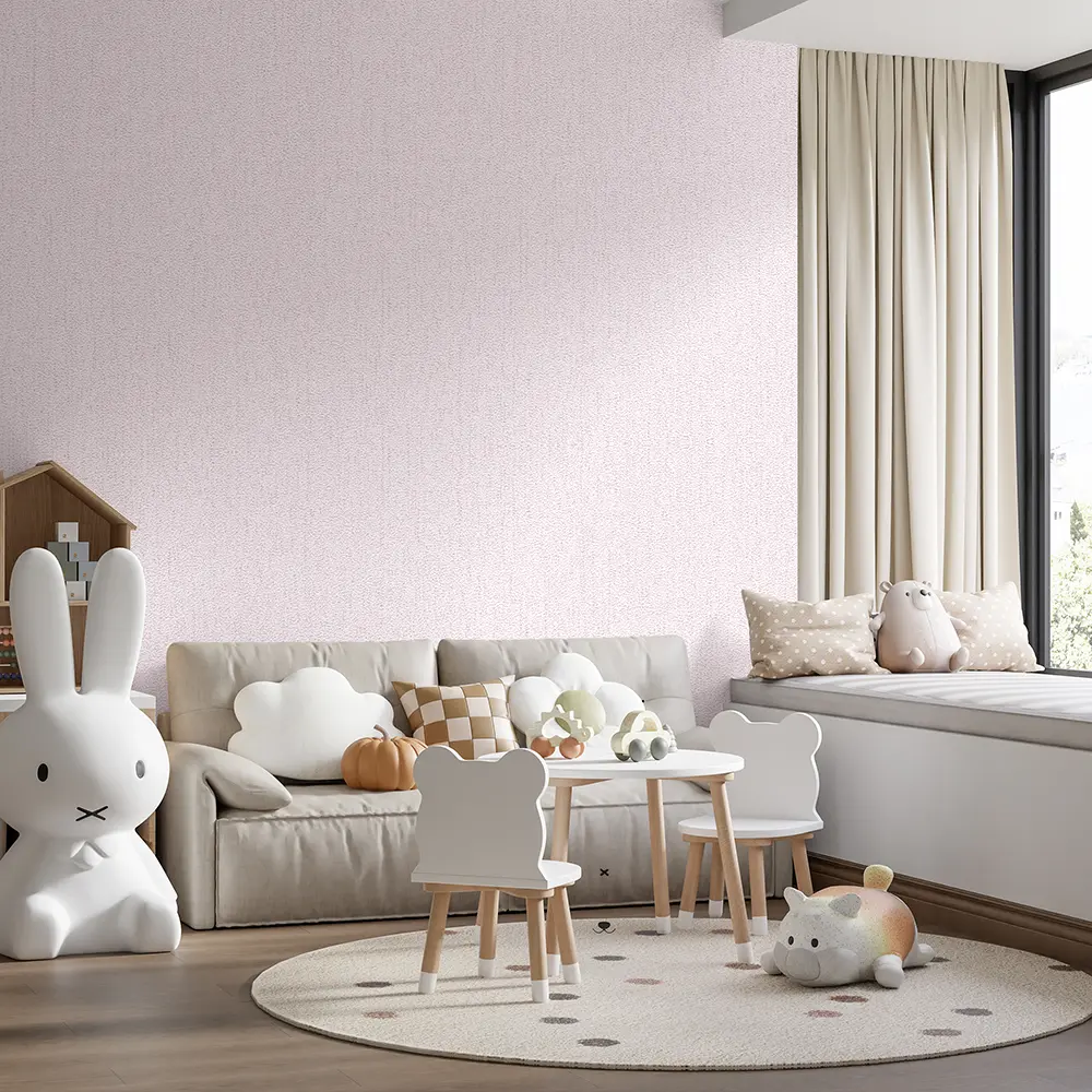 کاغذ دیواری کودک طرح ساده | صورتی کد 12022 4 کاغذ دیواری کودک طرح ساده | صورتی کد 12022 مبلمان