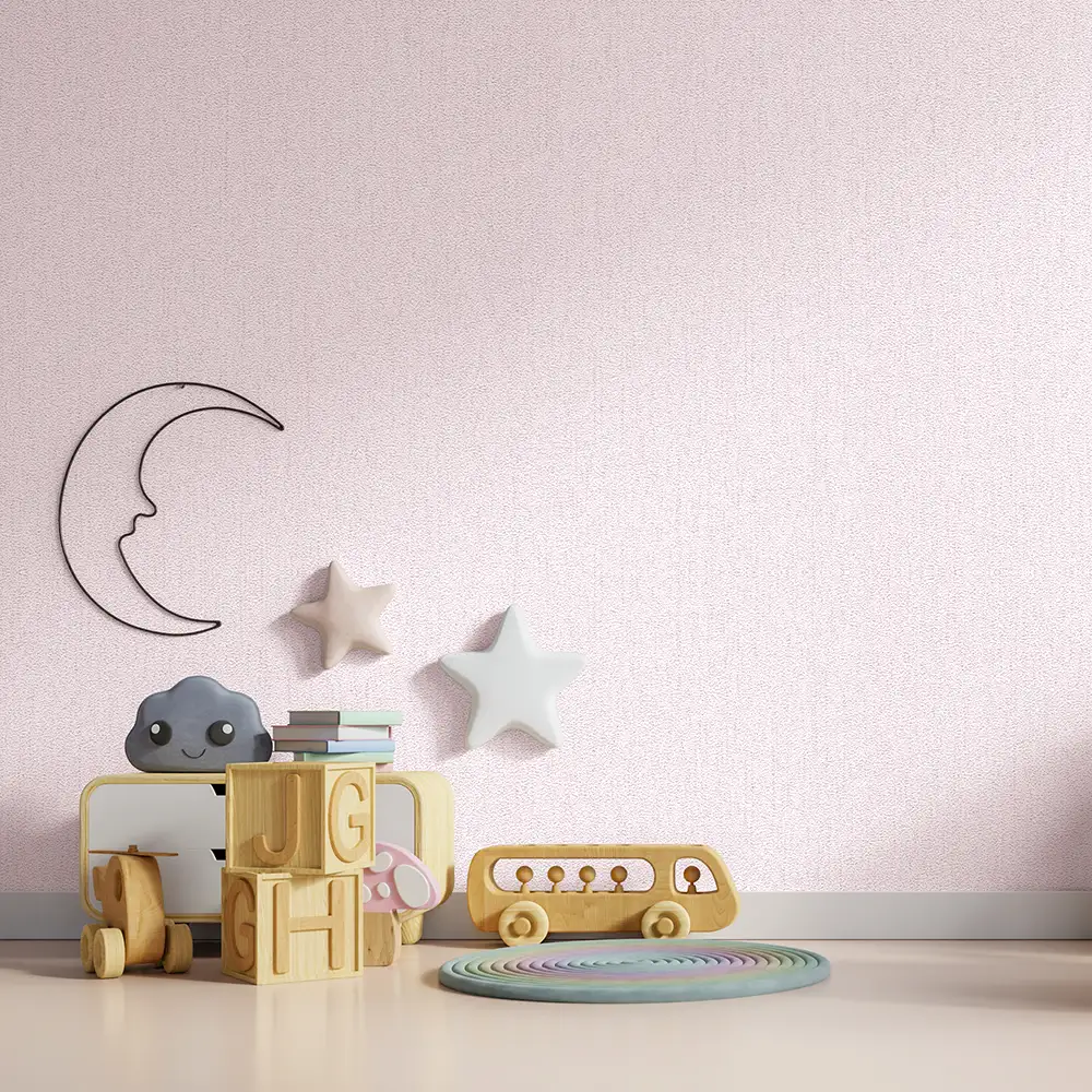 کاغذ دیواری کودک طرح ساده | صورتی کد 12022 5 کاغذ دیواری کودک طرح ساده | صورتی کد 12022 اسباب بازی