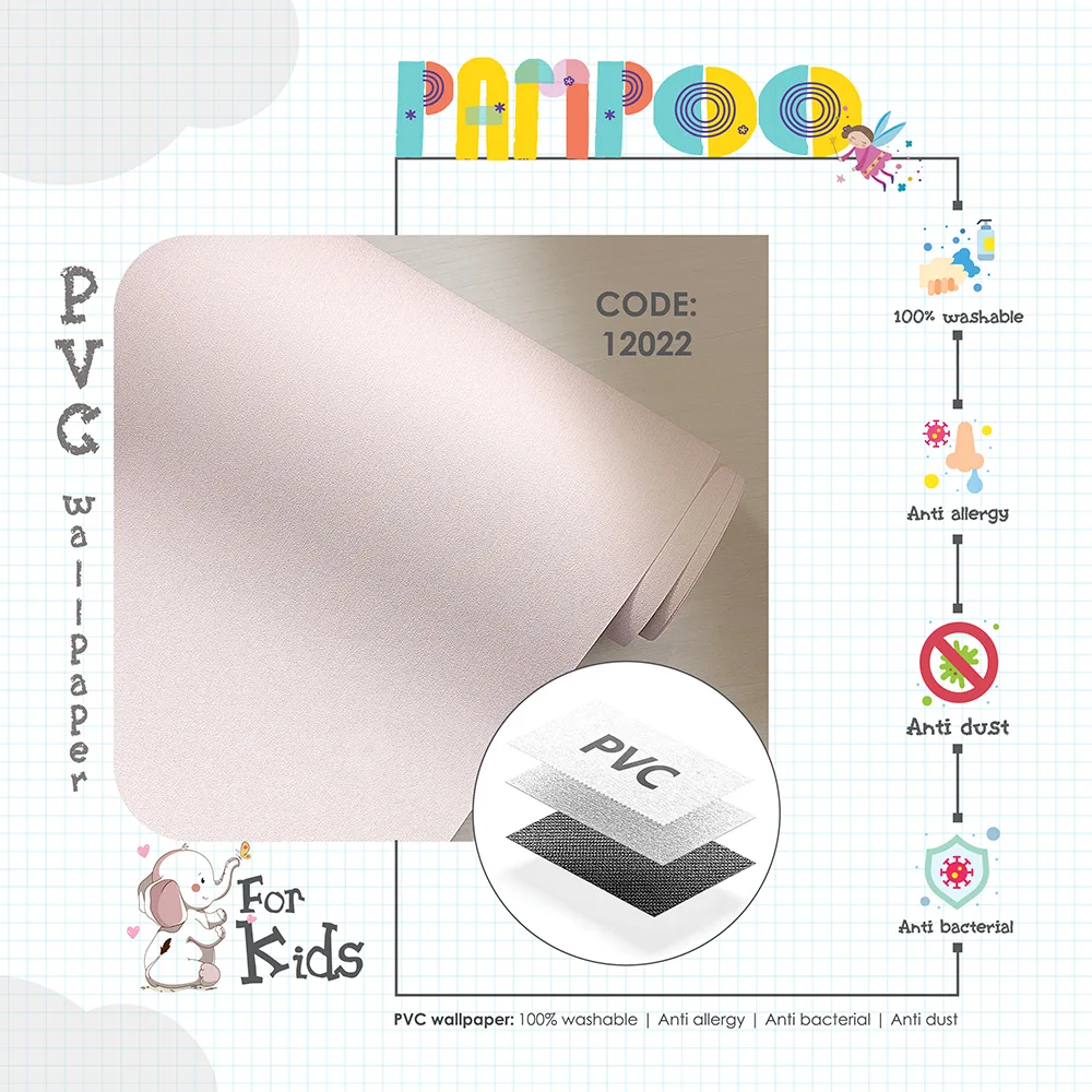 کاغذ دیواری کودک طرح ساده | صورتی کد 12022 12 کاغذ دیواری کودک طرح ساده | صورتی کد 12022 پوستر