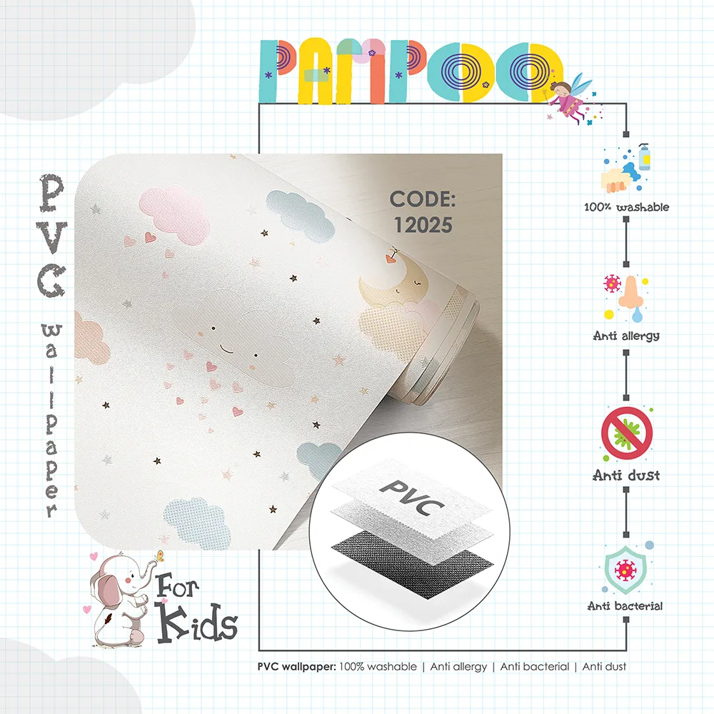 کاغذ دیواری کودک طرح آسمان ابری | سفید کد 12025 12 کاغذ دیواری کودک طرح آسمان ابری | سفید کد 12025 پوستر