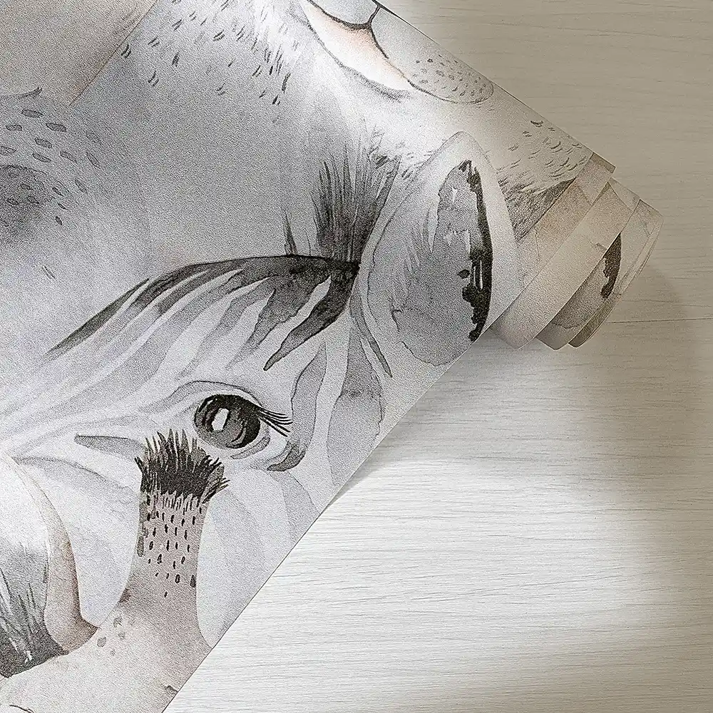 کاغذ دیواری کودک طرح حیوانات | کرم / خاکستری کد 12029 9 کاغذ دیواری کودک طرح حیوانات | کرم / خاکستری کد 12029 رول