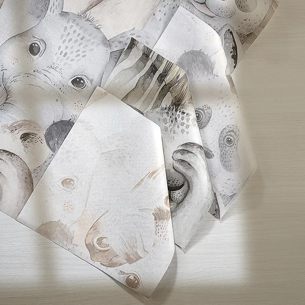 کاغذ دیواری کودک طرح حیوانات | کرم / خاکستری کد 12029 8 کاغذ دیواری کودک طرح حیوانات | کرم / خاکستری کد 12029 طرح های مشابه