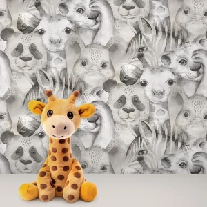 کاغذ دیواری کودک طرح حیوانات | طوسی کد 12035 شاخص