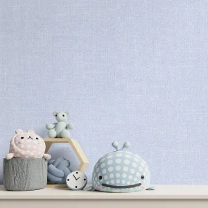 کاغذ دیواری کودک طرح ساده | آبی کد 12038 شاخص