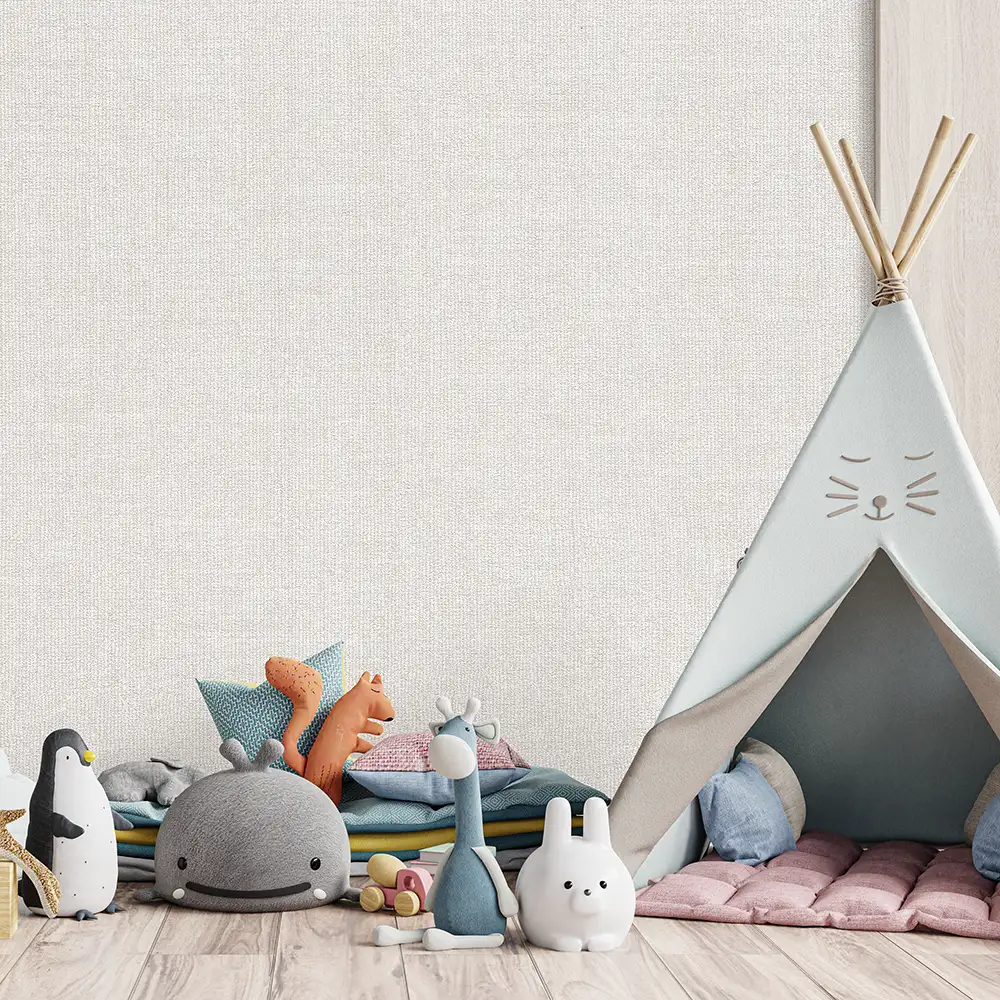 کاغذ دیواری کودک طرح ساده | کرم کد 12046 5 کاغذ دیواری کودک طرح ساده | کرم کد 12046 چادر کودک