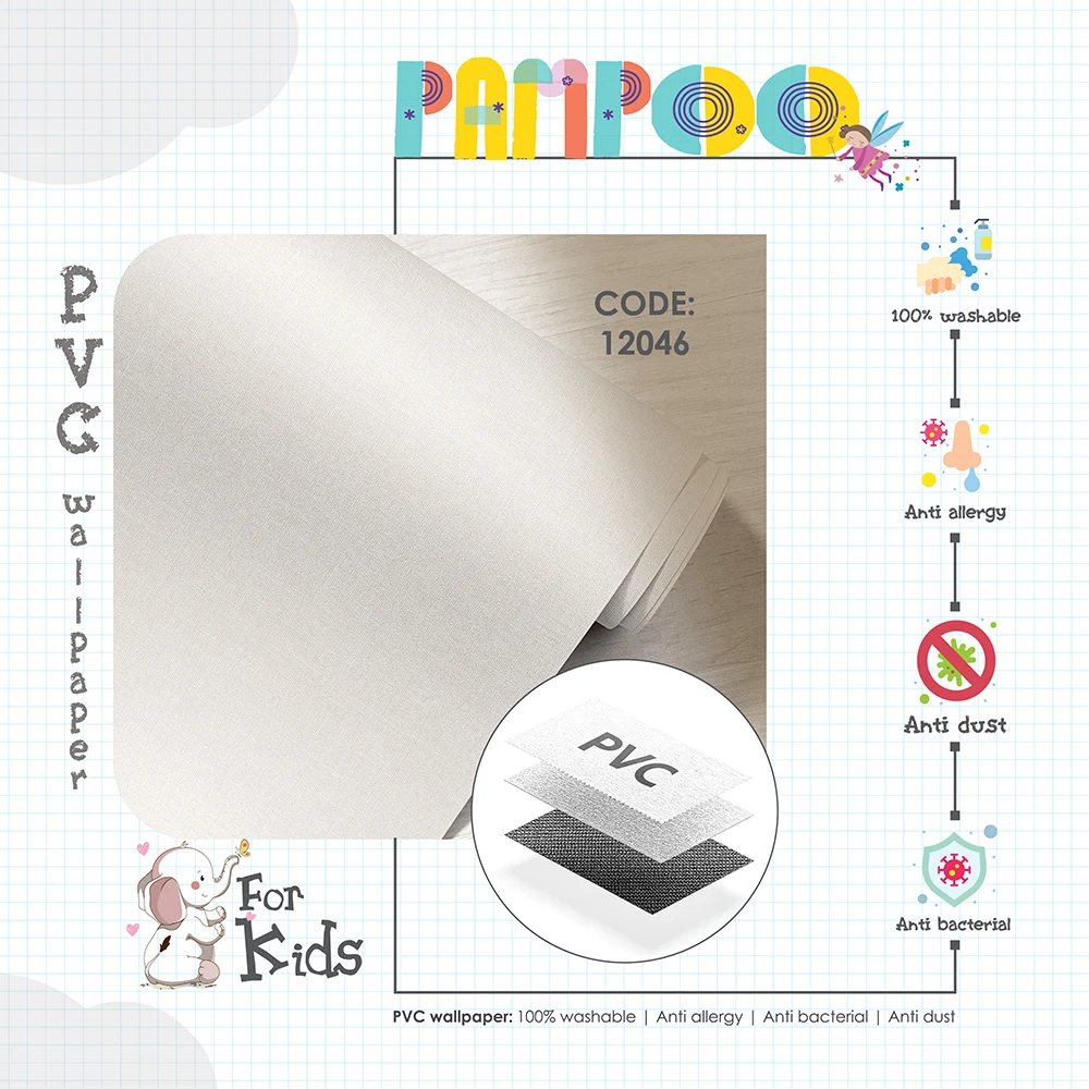 کاغذ دیواری کودک طرح ساده | کرم کد 12046 12 کاغذ دیواری کودک طرح ساده | کرم کد 12046 پوستر