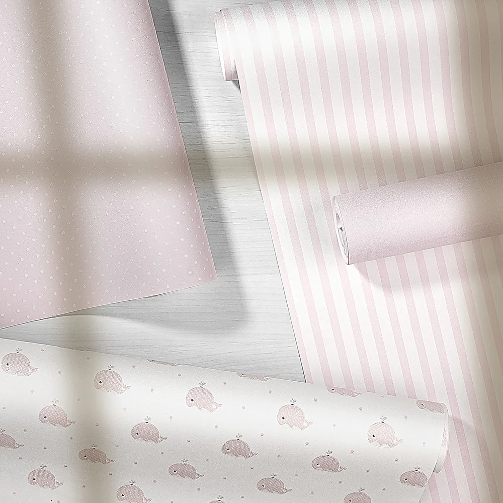 کاغذ دیواری کودک طرح ساده | صورتی کد 12050 7 کاغذ دیواری کودک طرح ساده | صورتی کد 12050 طرح ها