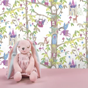 کاغذ دیواری کودک طرح جنگل پریان | همه رنگ کد 12053 شاخص