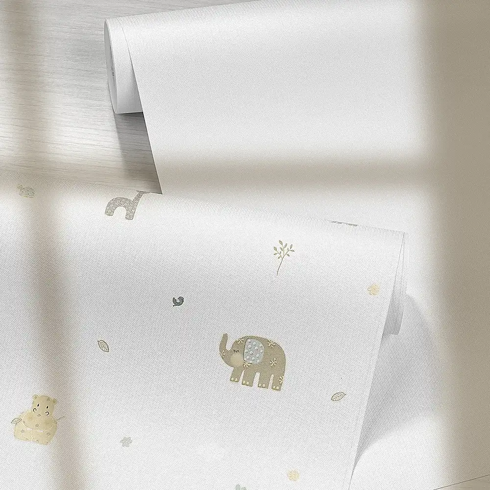 کاغذ دیواری کودک طرح ساده | سفید کد 12068 6 کاغذ دیواری کودک طرح ساده | سفید کد 12068 رول