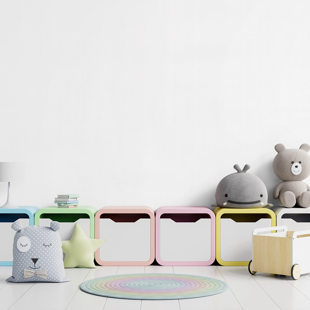 کاغذ دیواری کودک طرح ساده | سفید کد 12068 3 کاغذ دیواری کودک طرح ساده | سفید کد 12068 دکور