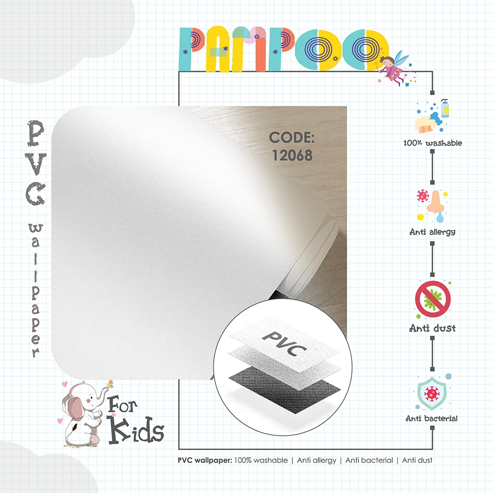 کاغذ دیواری کودک طرح ساده | سفید کد 12068 11 کاغذ دیواری کودک طرح ساده | سفید کد 12068 پوستر