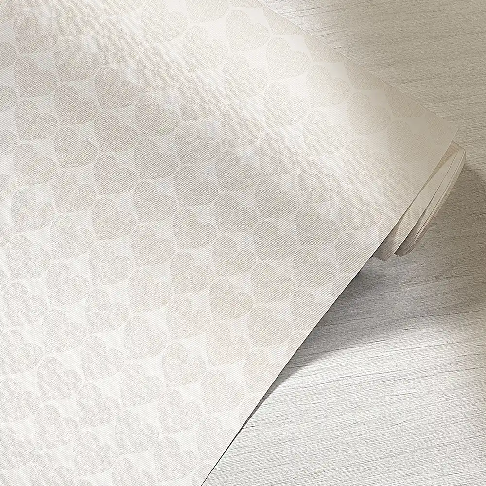 کاغذ دیواری کودک طرح قلب | کرم کد 12076 6 کاغذ دیواری کودک طرح قلب | کرم کد 12076 رول باز