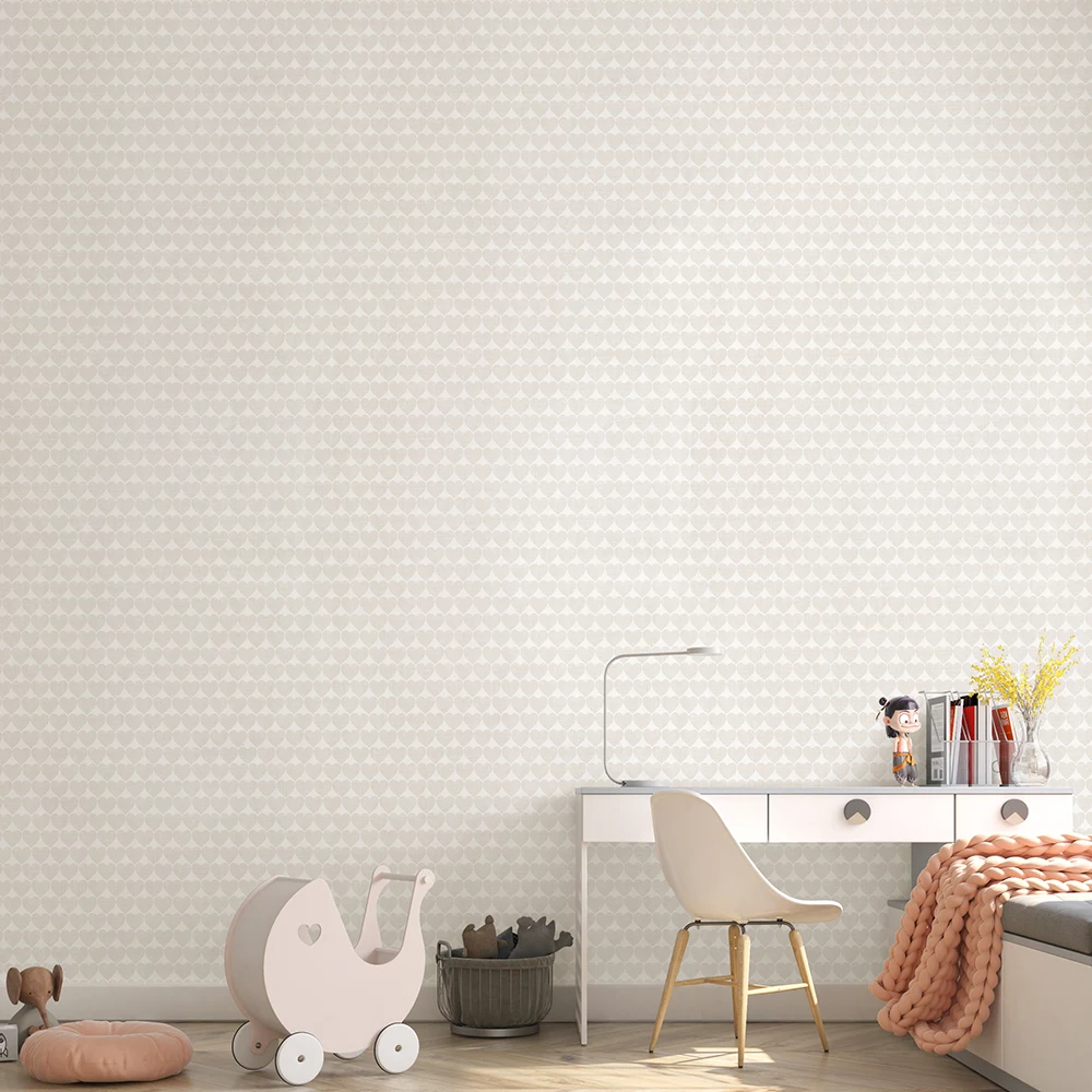 کاغذ دیواری کودک طرح قلب | کرم کد 12076 5 کاغذ دیواری کودک طرح قلب | کرم کد 12076 میز و صندلی