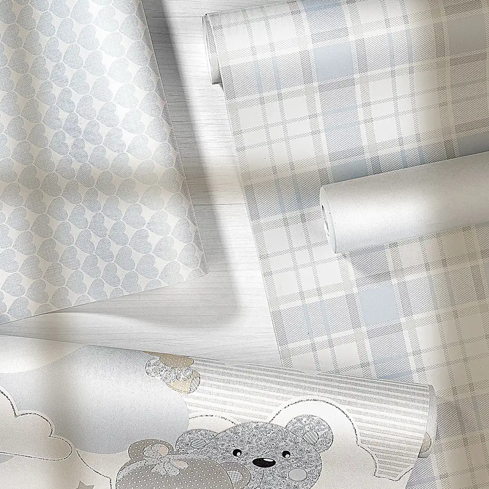 کاغذ دیواری کودک طرح خرسهای عروسکی | آبی کد 12077 9 کاغذ دیواری کودک طرح خرسهای عروسکی | آبی کد 12077 انواع رول