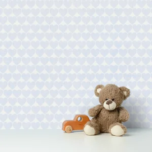 کاغذ دیواری کودک طرح قلب | آبی کد 12080 شاخص