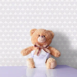 کاغذ دیواری کودک طرح قلب | بنفش / یاسی کد 12084 شاخص